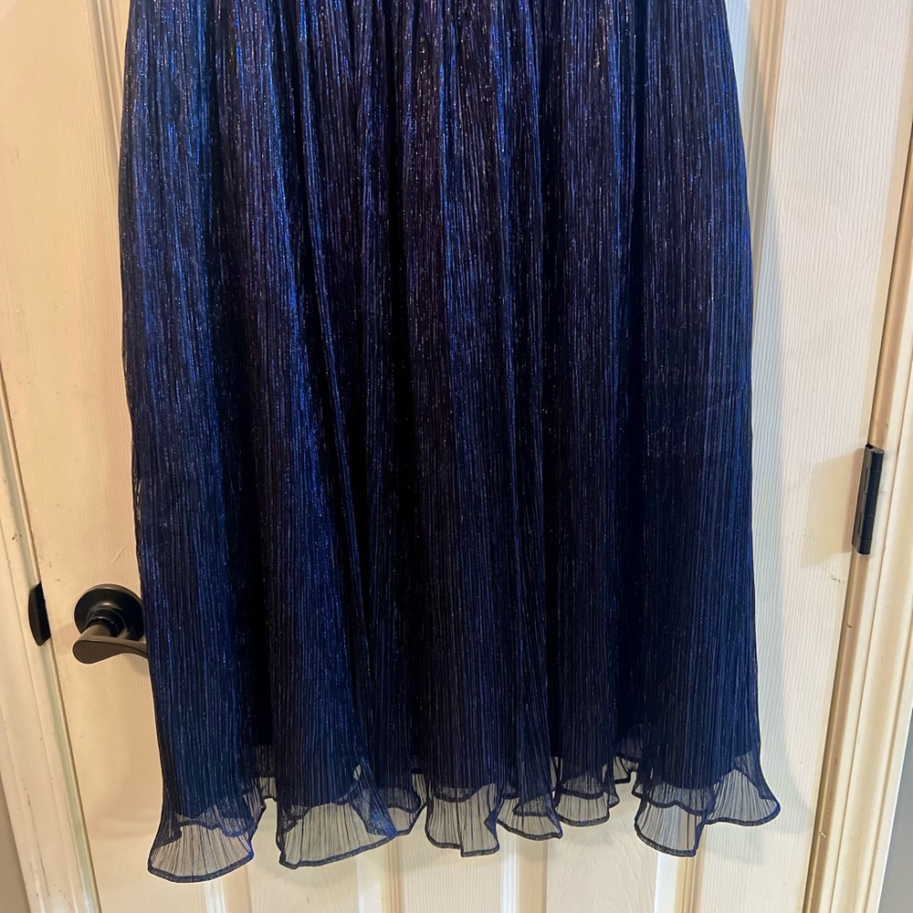 Lane Bryant Metallic Blue Skirt